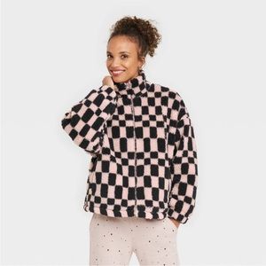 A New Day Checkered Fleece Zip Up